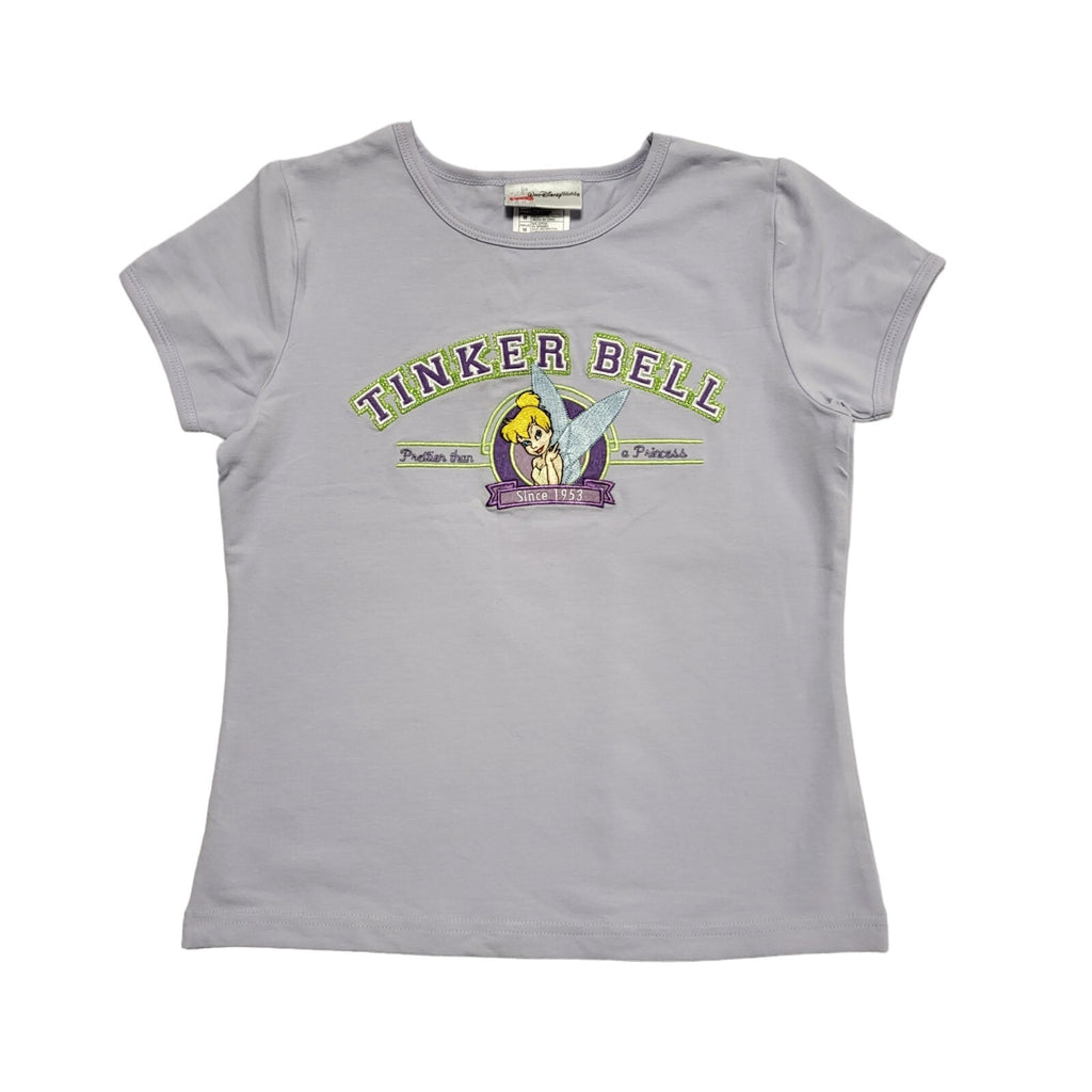 Disney Tinker Bell Light Blue Crew Neck T-Shirt Youth Size M BNWT