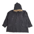 Gap Vintage 90's Dark Grey Zip & Button Hooded Jacket UK Men's Size XL