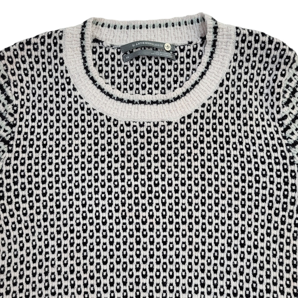 Anthropologie Pink & Black Vintage Y2K Knit T-Shirt Uk Women's Size XS