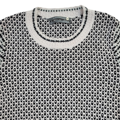 Anthropologie Pink & Black Vintage Y2K Knit T-Shirt Uk Women's Size XS