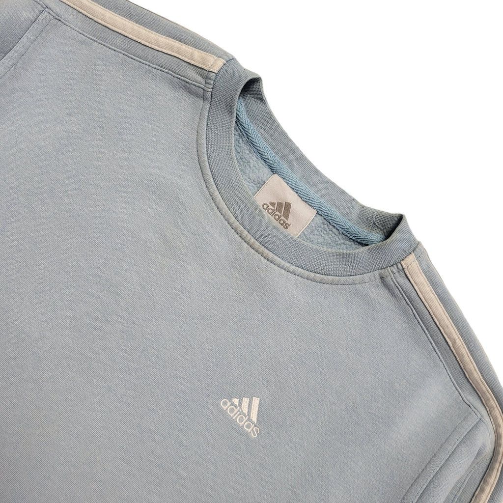 Adidas Vintage Y2K Baby Blue Sports Sweatshirt Girls Age 10-12 years