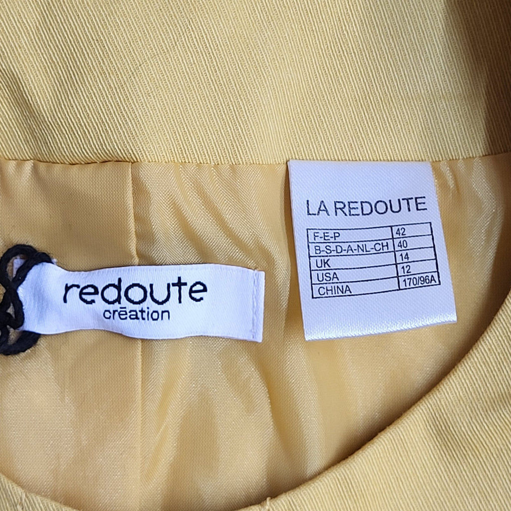 Redoute Coat Bnwt Y2k Yellow Button Uk Women's Size XL