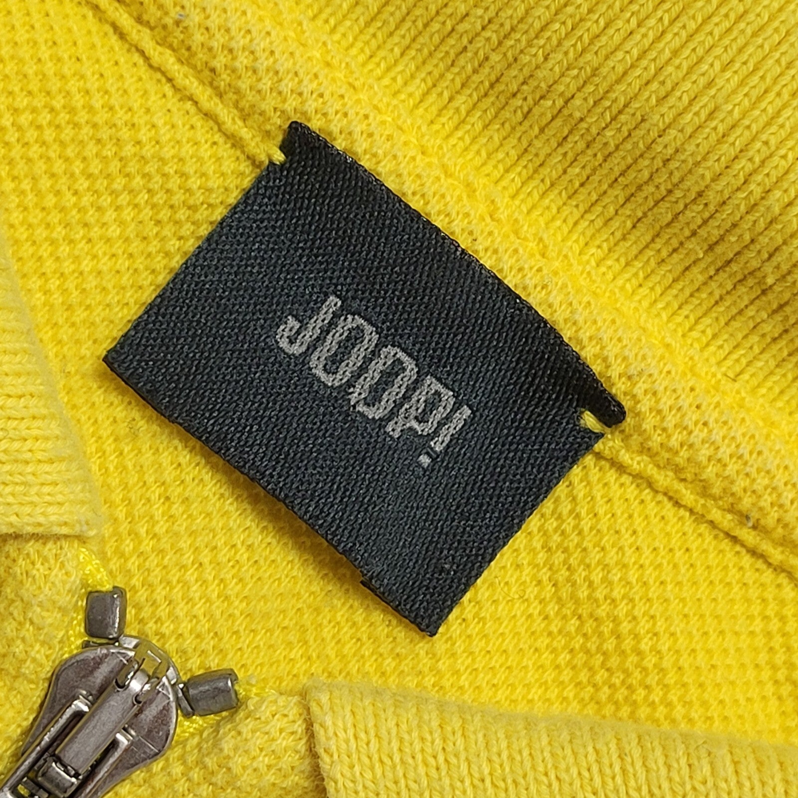 Joop 90s Vintage Yellow Copped Polo T-Shirt Top Uk Women's Small