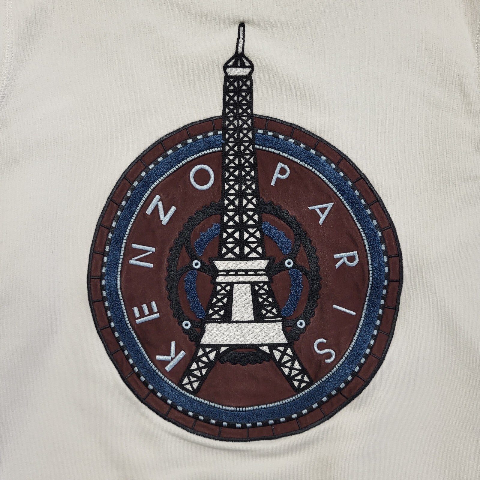 Kenzo White Modern Long Sleeve Sweatshirt Womens UK Size S