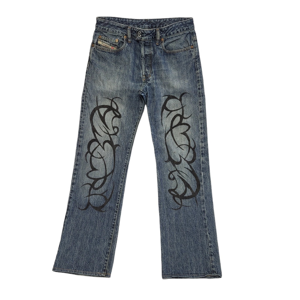 Diesel Vintage 90's Blue Straight Denim Jeans Uk Men's Size M W32 L32