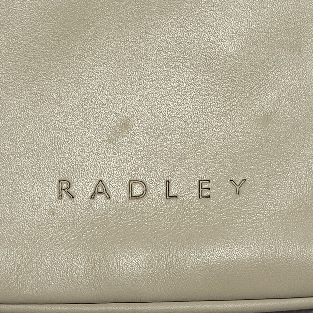 Radley Beige Leather Small Shoulder Hand Bag Uk Women's Size  7" x 4"