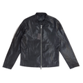 Armani Exchange Black Faux Leather Y2K Jacket UK Men's Size XXL