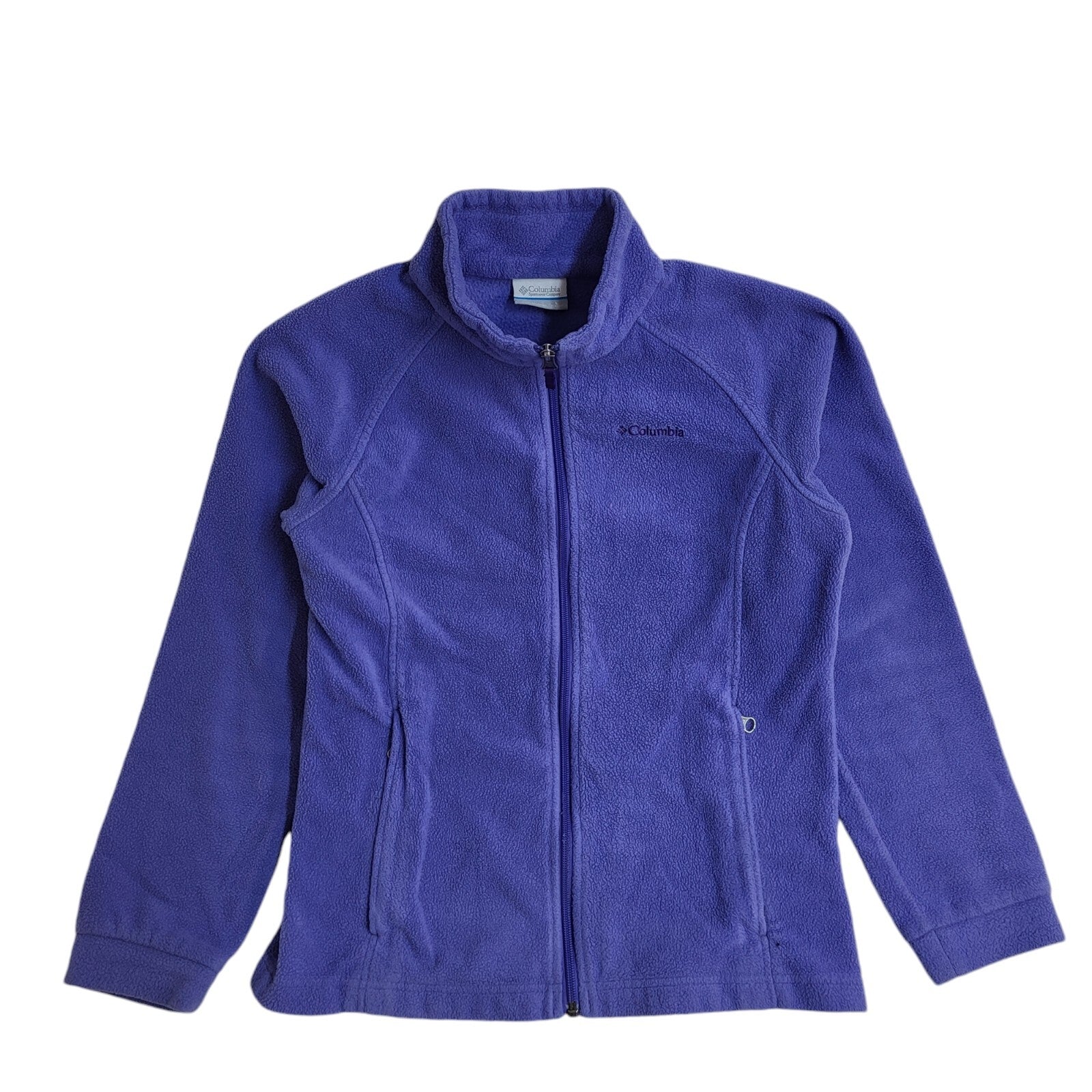 Columbia Vintage Y2k Purple Fleece Hiking Jacket Uk Women's Size L