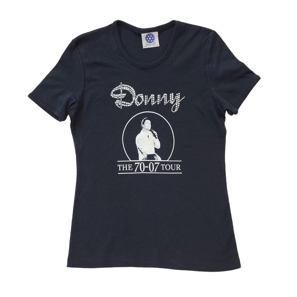 Starworld 2007 Donny Donny Osmond Diamanté Tour T-Shirt Women's UK Size Small