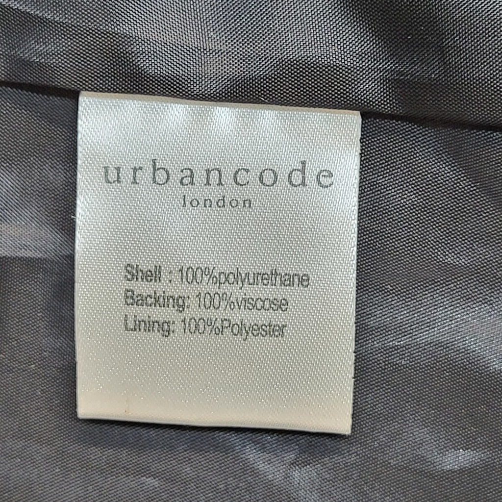 Urban Code Y2K Black Faux Leather Coat UK Women's Size M 10