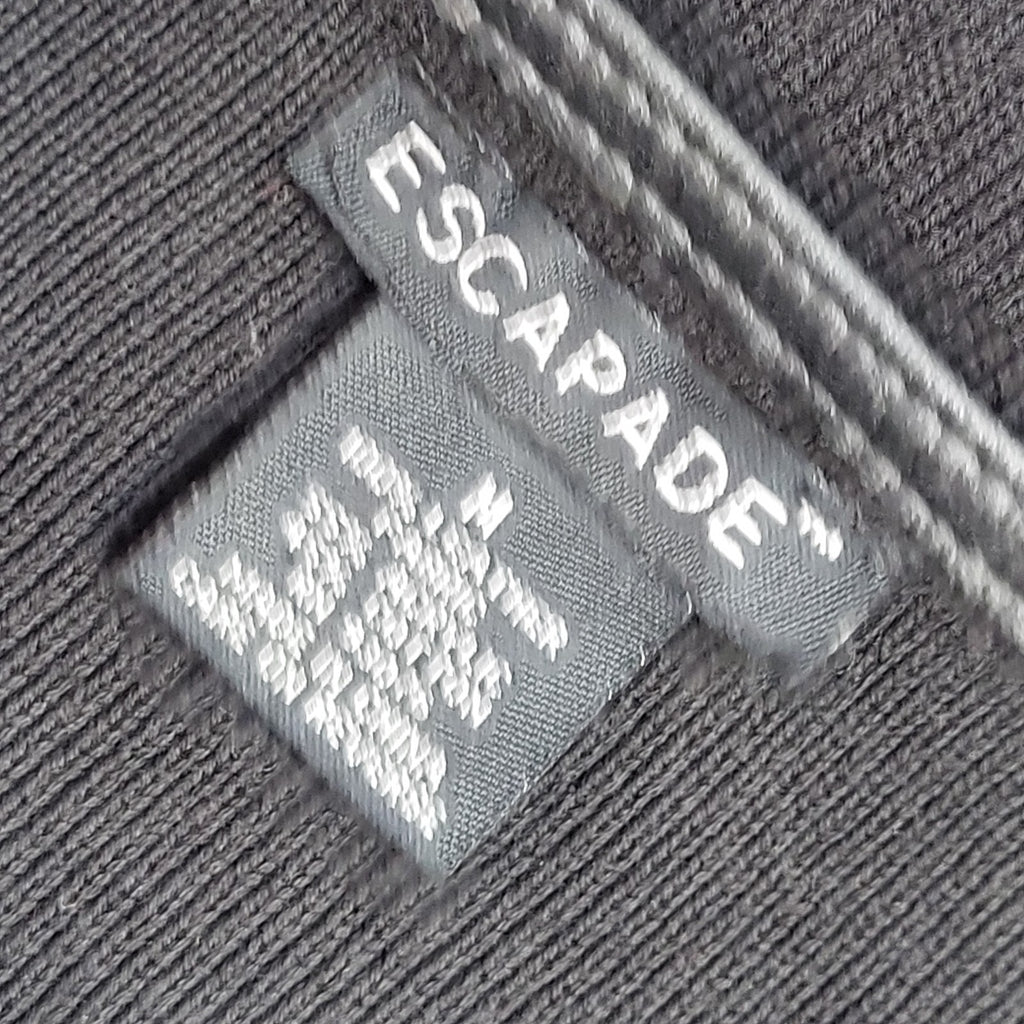 Escapade Black Round Neck Full Zip Leather Jacket 90s UK Women's Size M