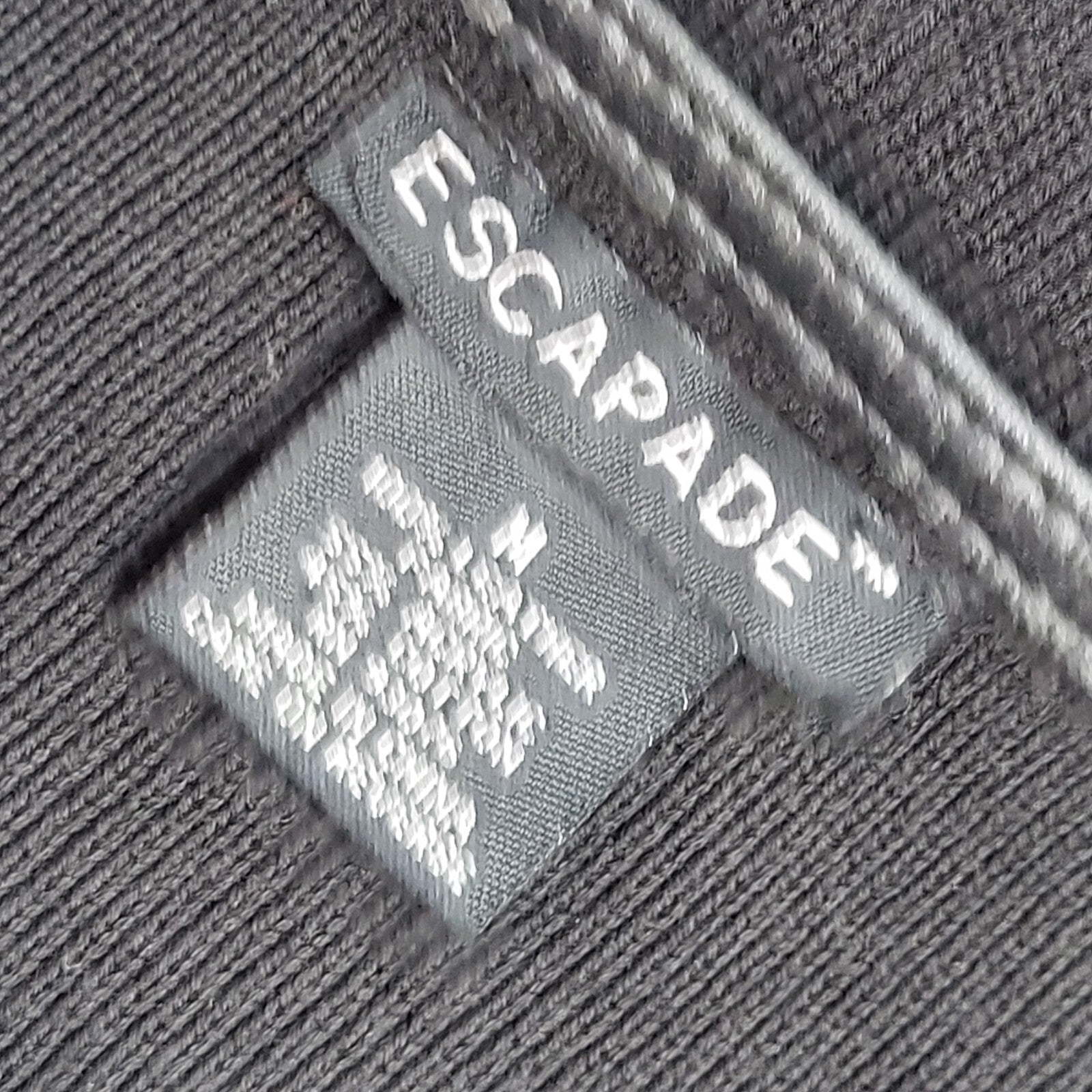 Escapade Black Round Neck Full Zip Leather Jacket 90s UK Women's Size M
