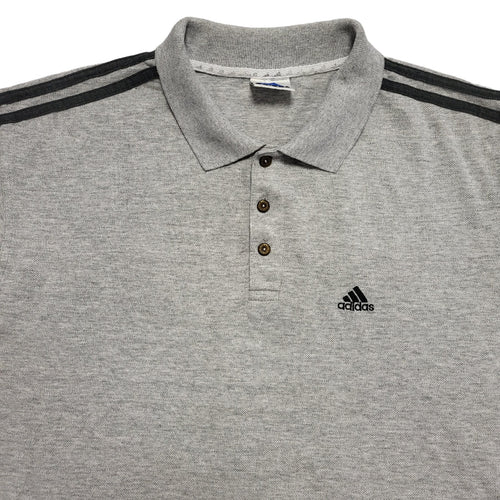 Adidas Vintage 90s Grey Polo Shirt Uk Men's Size Large