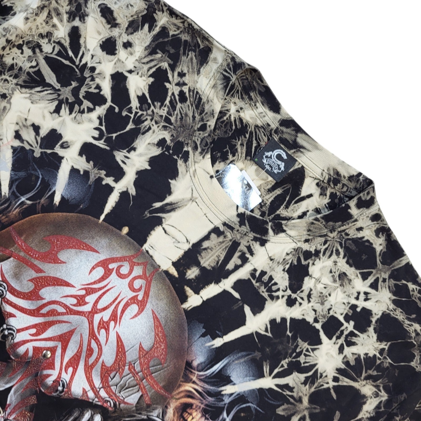 Caballo Vintage Multicoloured Skull 3D Glow In The Dark BNWT T-Shirt Men's XXL