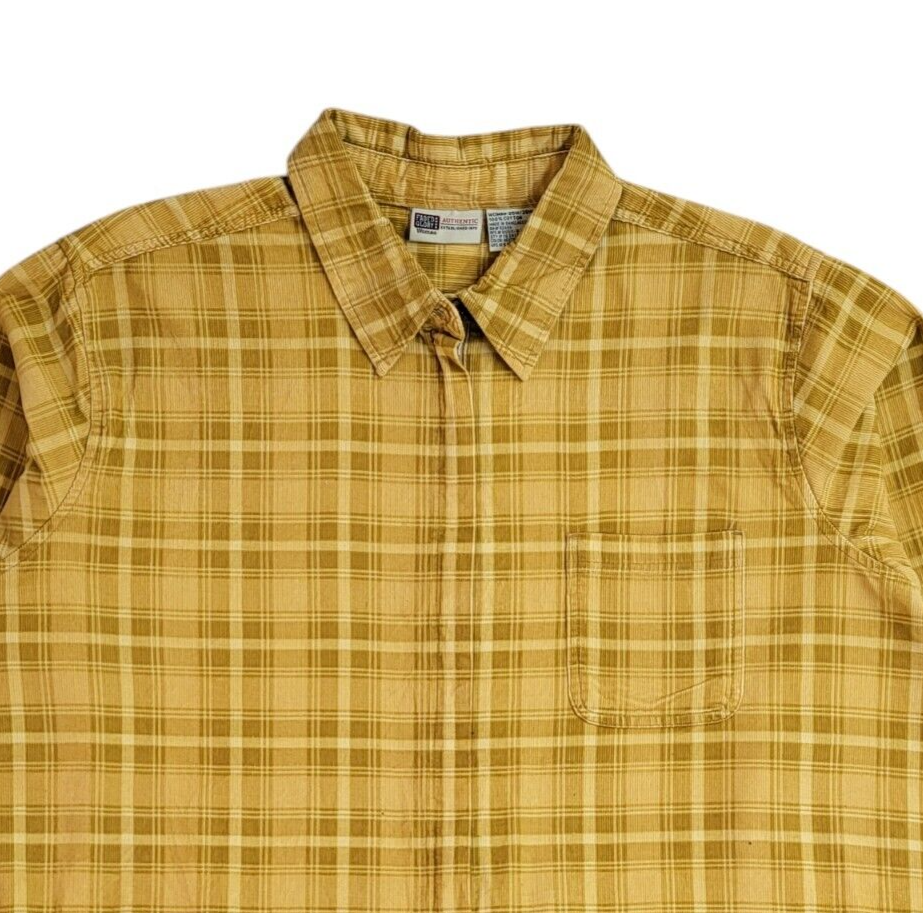 Faded Glory Y2K 1/4 Zip Checked Long Sleeve Shirt BNWT Women's Size 26-28