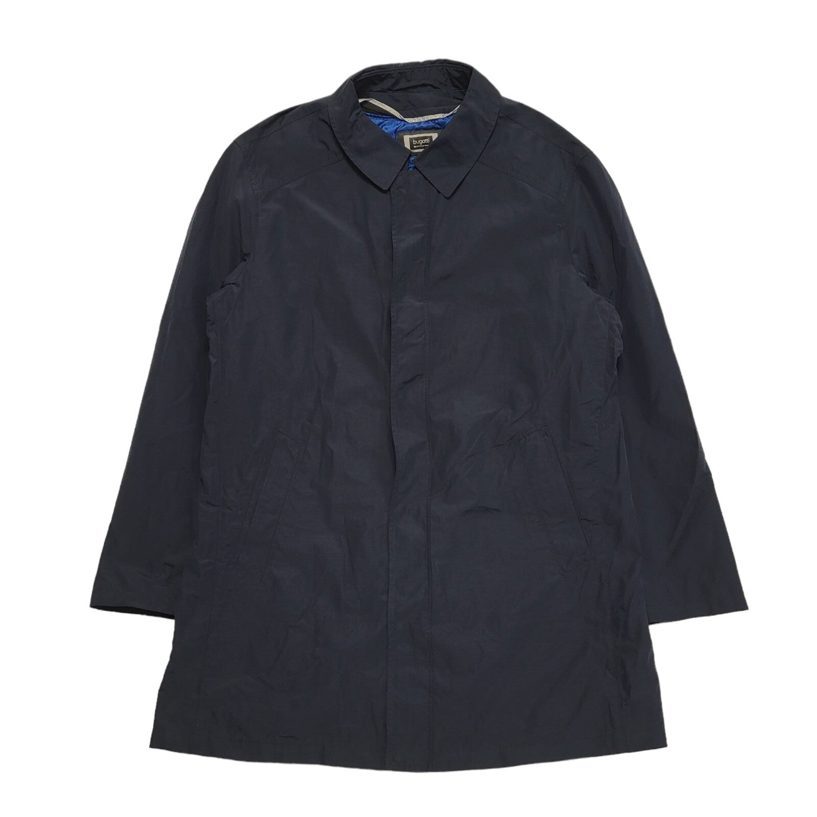 Bugatti Navy Blue Zip & Snap Coat Uk Men's Size Large