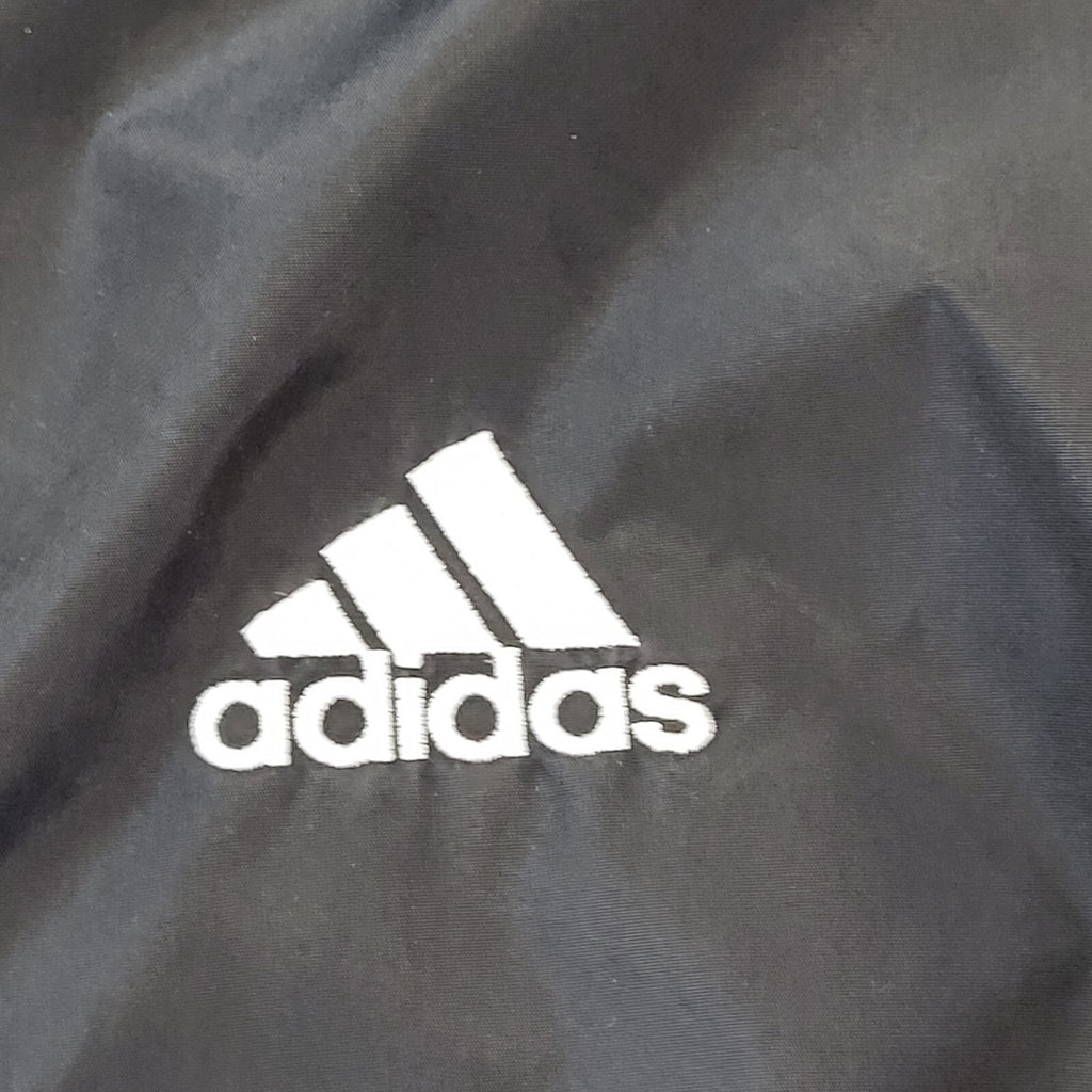 Adidas 90s Vintage Black Over-sized Windbreaker Coat Men's Size 2XLarge