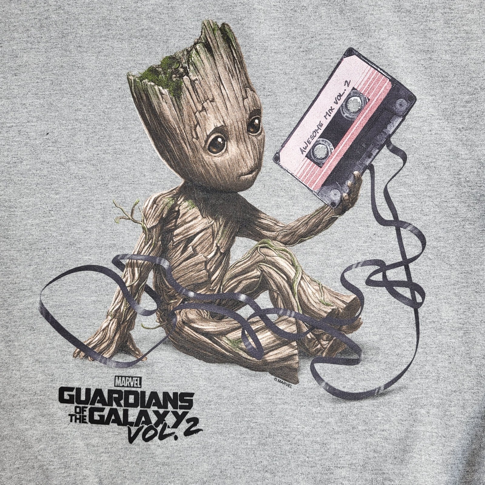 Marvel Vintage Y2K Groot Grey Sweatshirt Uk Men's Size XL