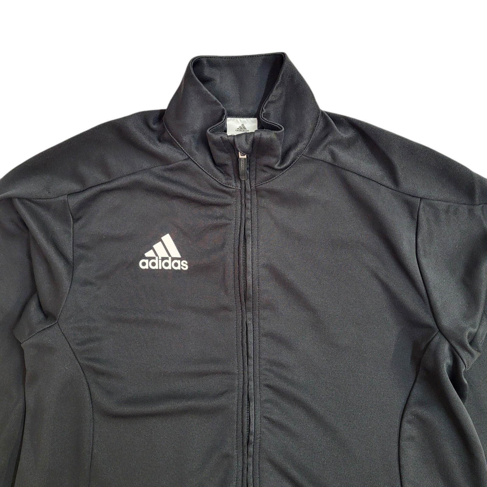 Adidas Black Full Zip Sports Modern Tracksuit Top Jacket UK Men's Size M