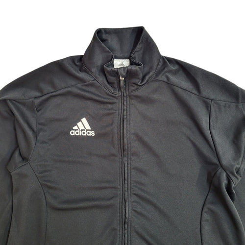 Adidas Black Full Zip Sports Modern Tracksuit Top Jacket UK Men's Size M