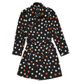 Smashed Lemon Black White Polka Dot Belted Coat Uk Women's Size 14