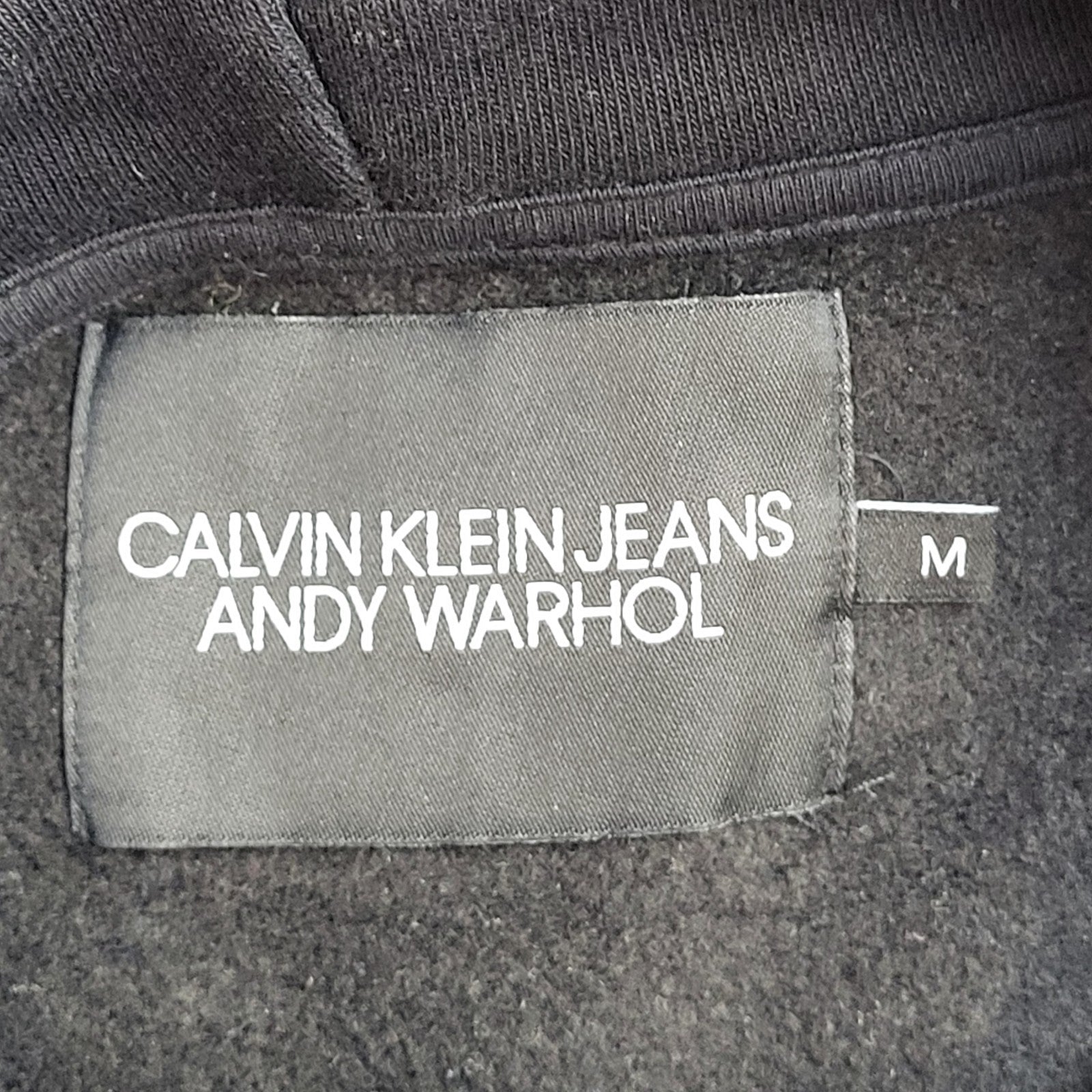 Calvin Klein Andy Warhol Y2K Drawstring Sports Hoodie UK Men's Size M
