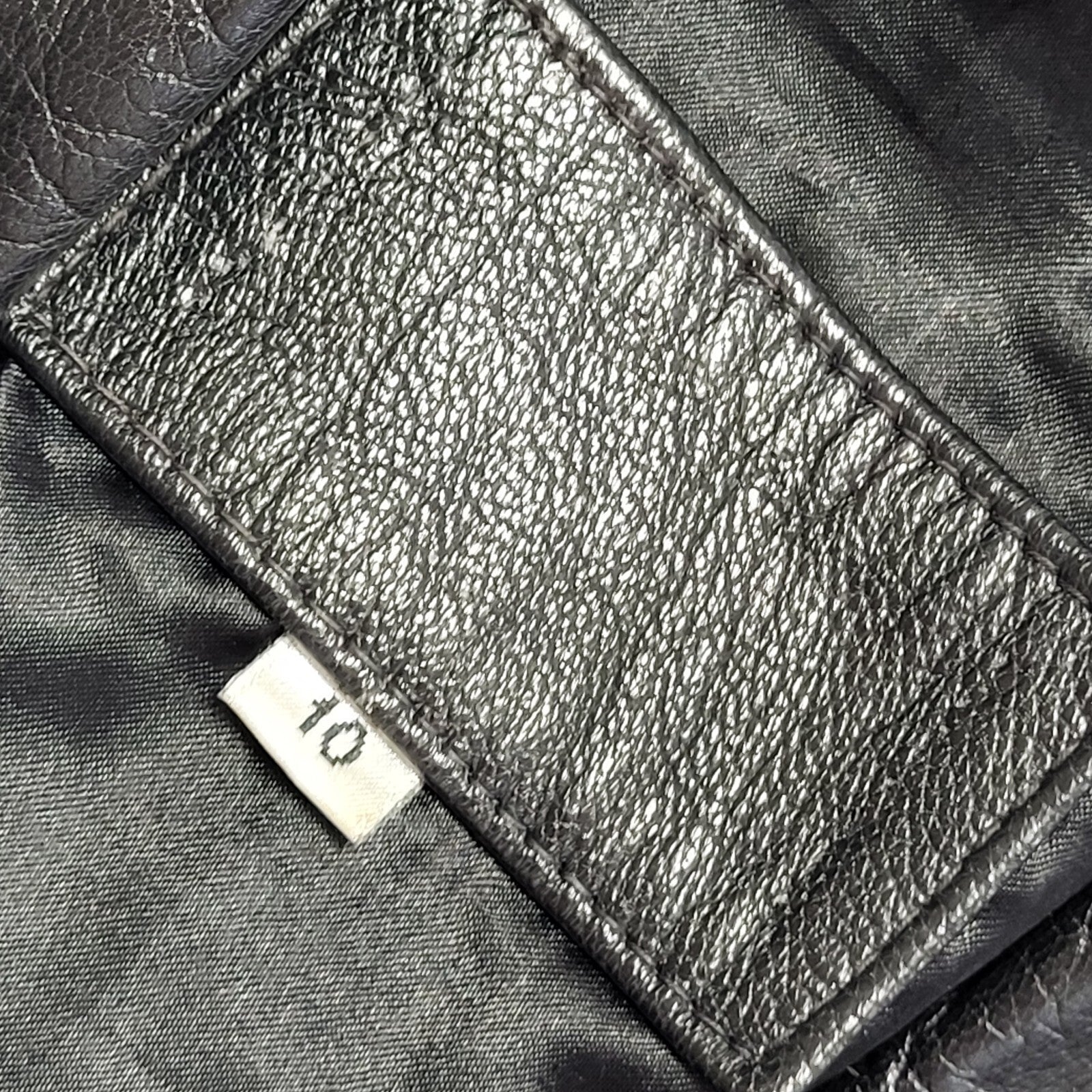 90s Vintage Black One Button Leather Jacket Uk Women's Size 10