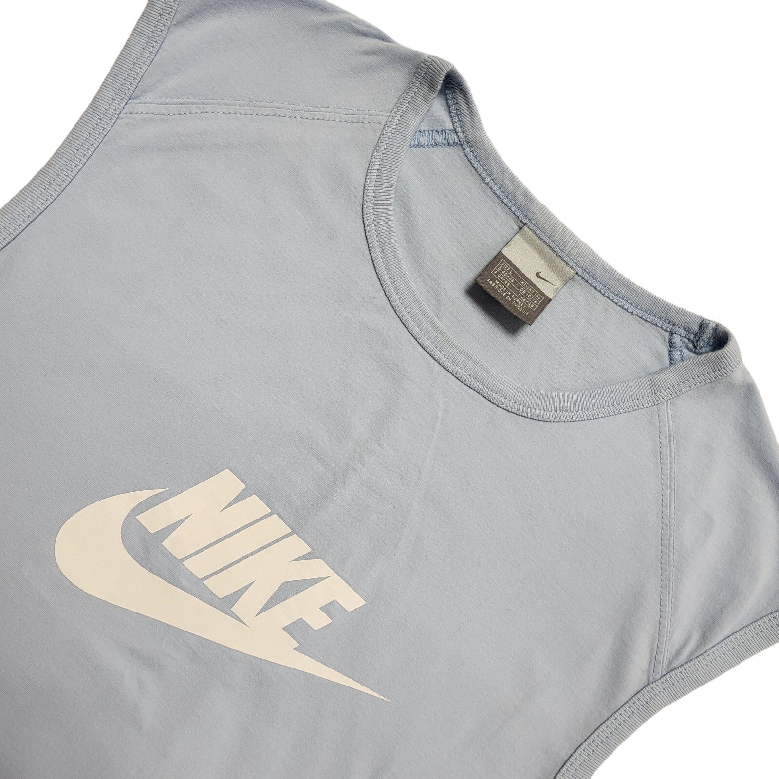 Nike Vintage Y2K Blue Sports Short Sleeve T-Shirt Women's UK Size 14-16