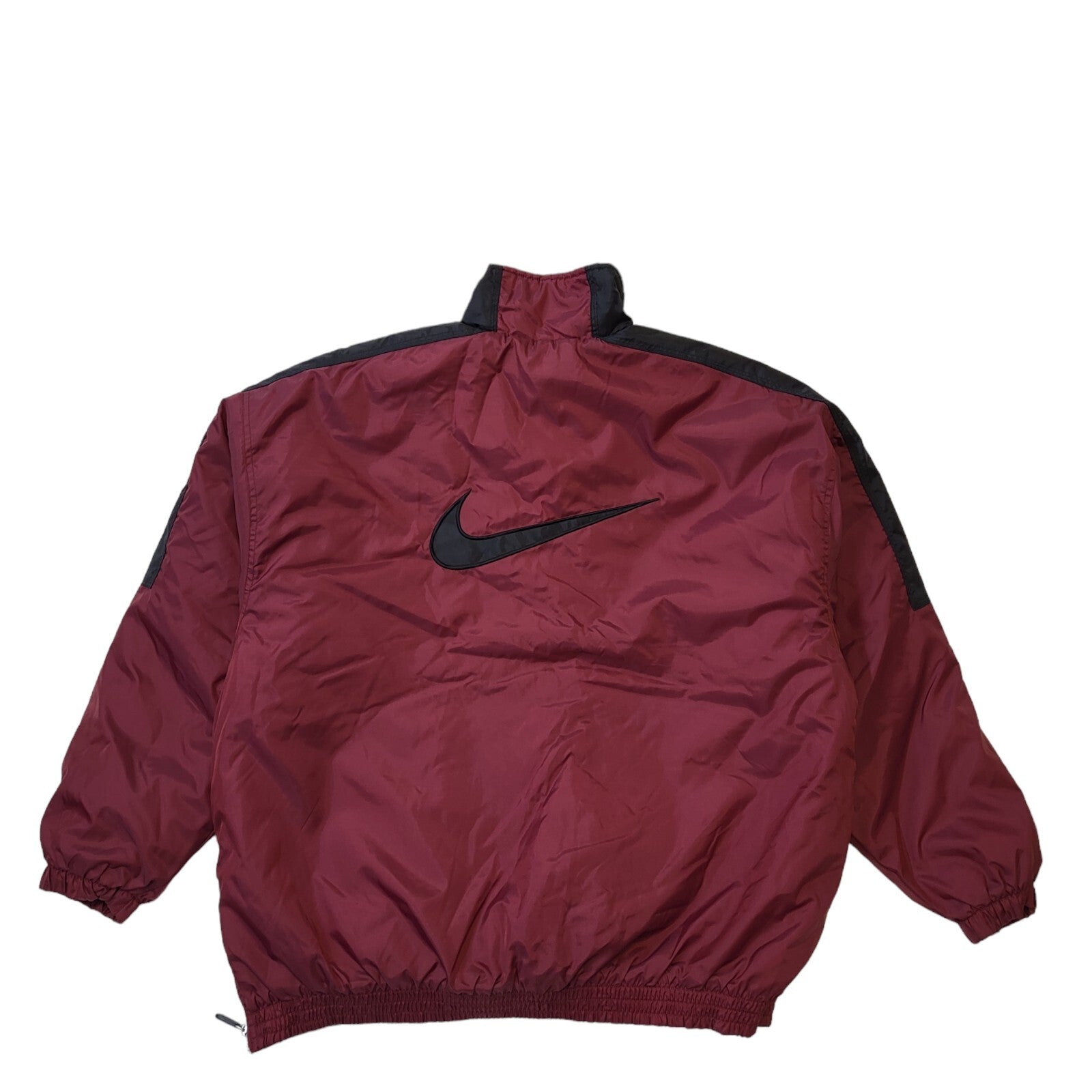 Nike 90s Vintage Red & Black 1/4 Zip Pullover Sports Jacket Men's Size XL