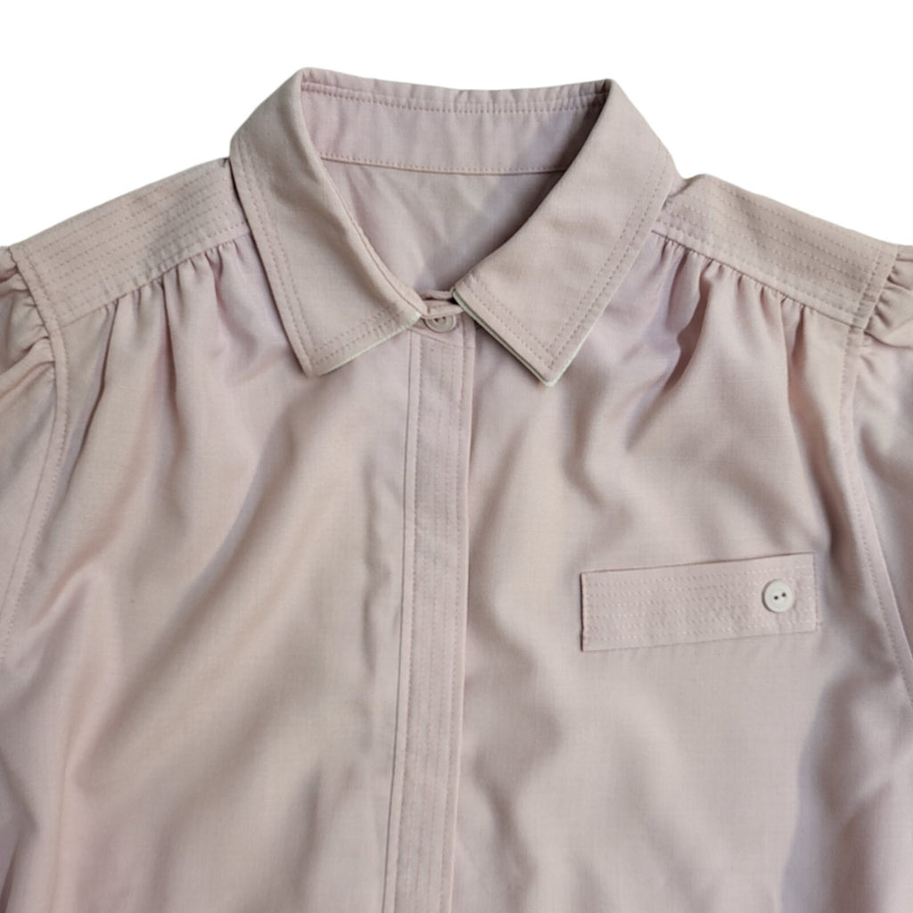 Del Mod Pink Belted 3/4 Length Sleeve Shirt Vintage 90's Women's UK Size 14