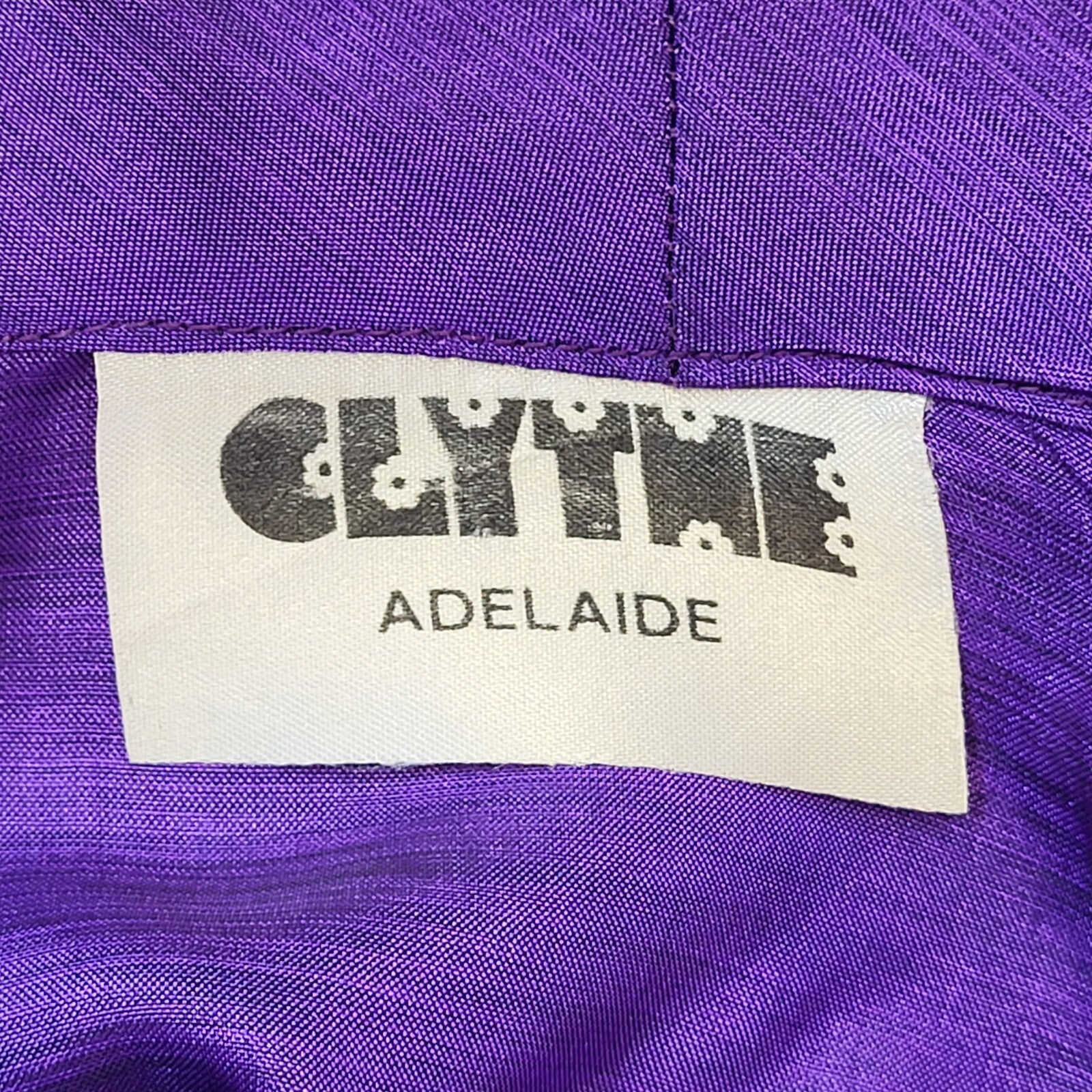 Clythe Adelaide 80s Vintage Purple Button-Up Blouse Women's 10