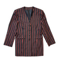 Debenhams 80s Vintage Black & Red Striped Button-Up Women's Jacket Size 14