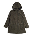 DKNY Vintage Y2k Green Hooded Zip & Snap Front Coat Women's UK L