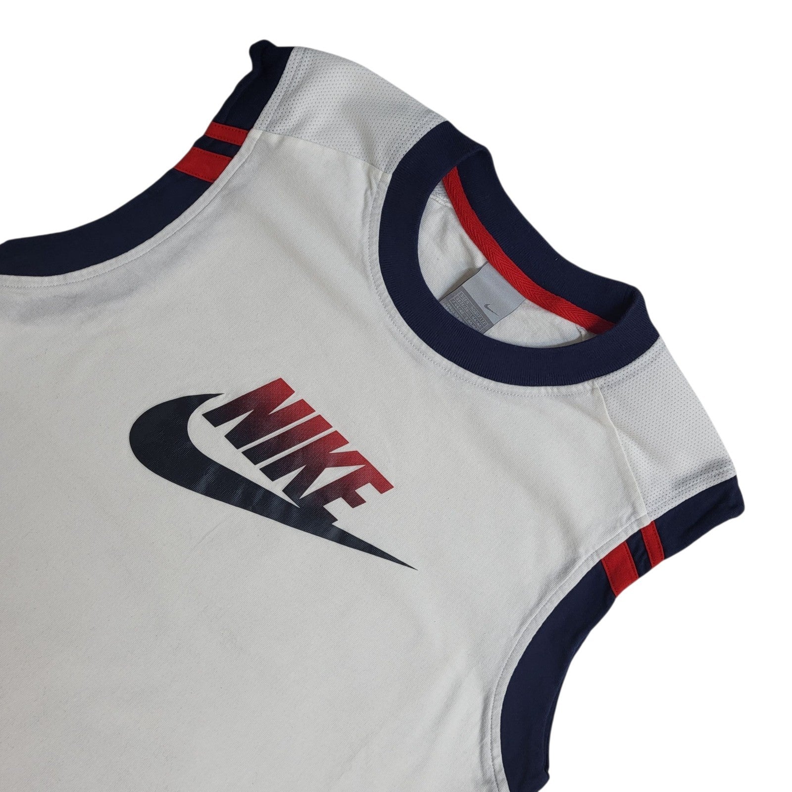 Nike Vest Top 90s Vintage White Women's UK Size S 8