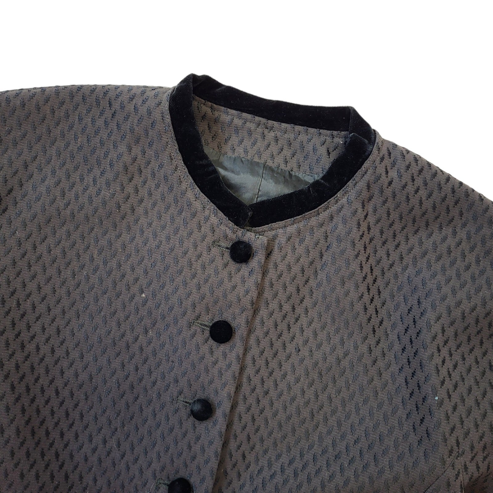 Cortty 60s Vintage Brown & Black Button Up Jacket Women's Size 16