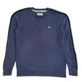 Tommy Hilfiger Navy Blue Y2k Crew Neck Jumper Uk Men's Size Medium