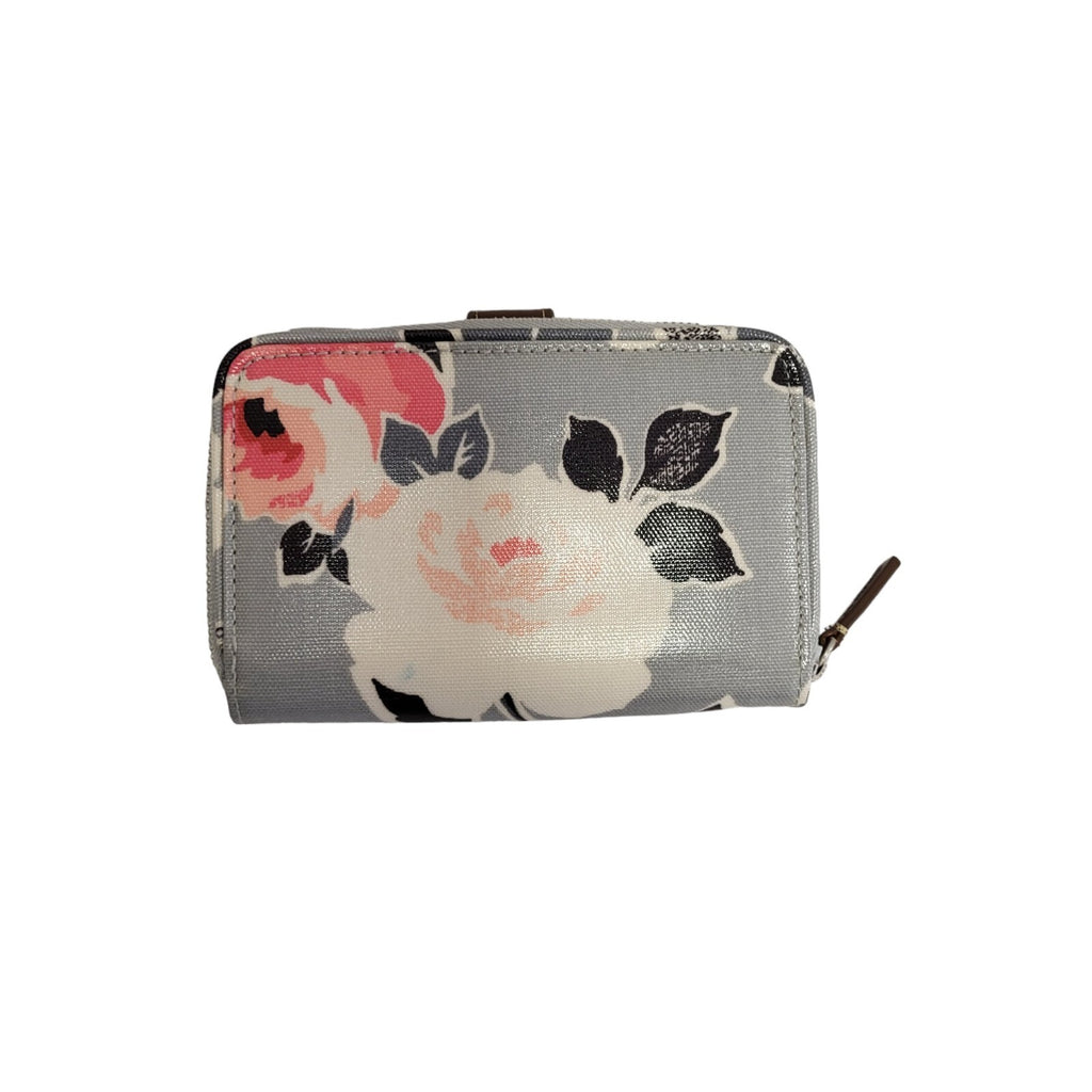 Cath Kidston Grey Pink Zip Floral Shoulder Bag Purse Uk Women's Size 9" x 13.5"