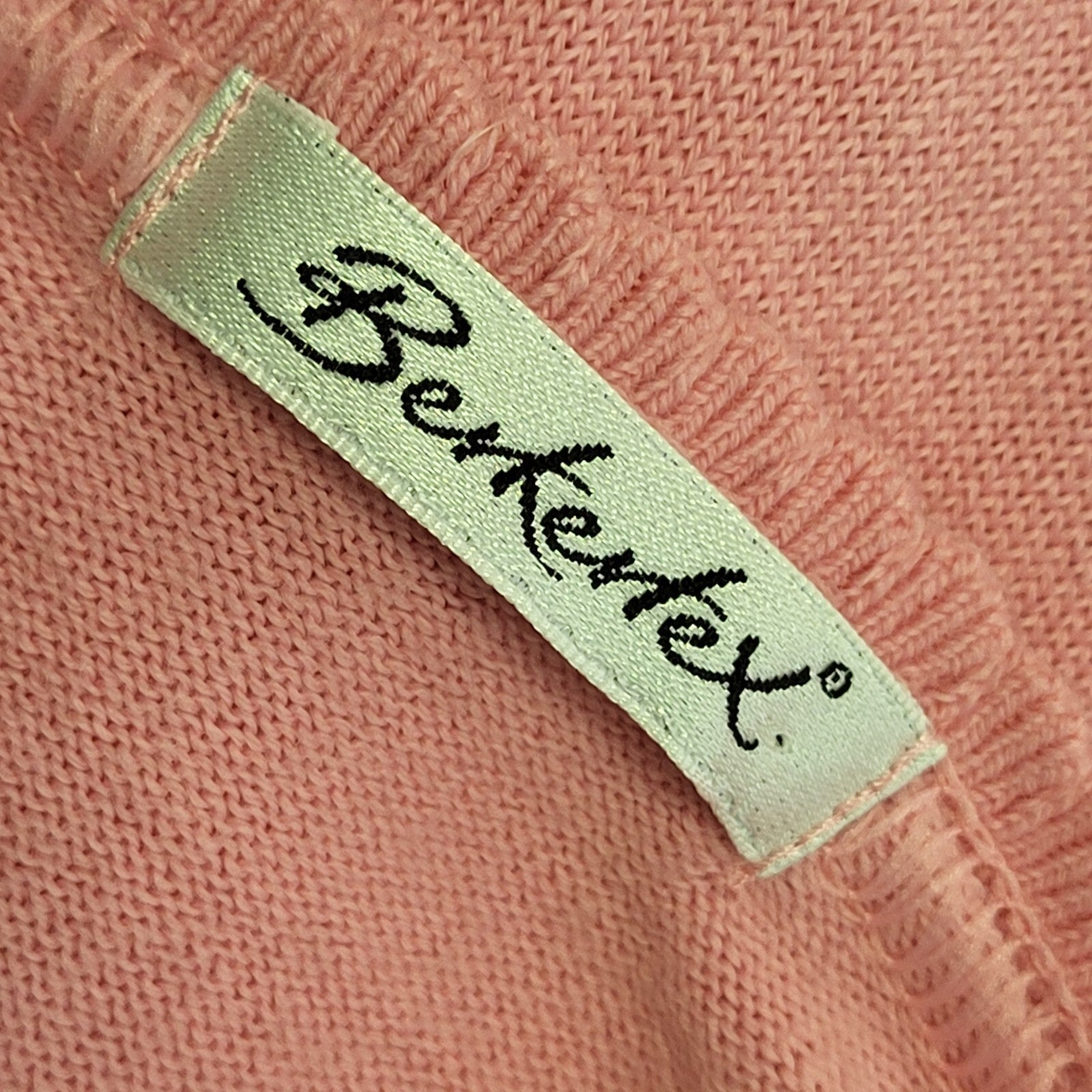 Berkertex Vintage 80s Pink Diamond Knit Cardigan UK Women's Size M / L