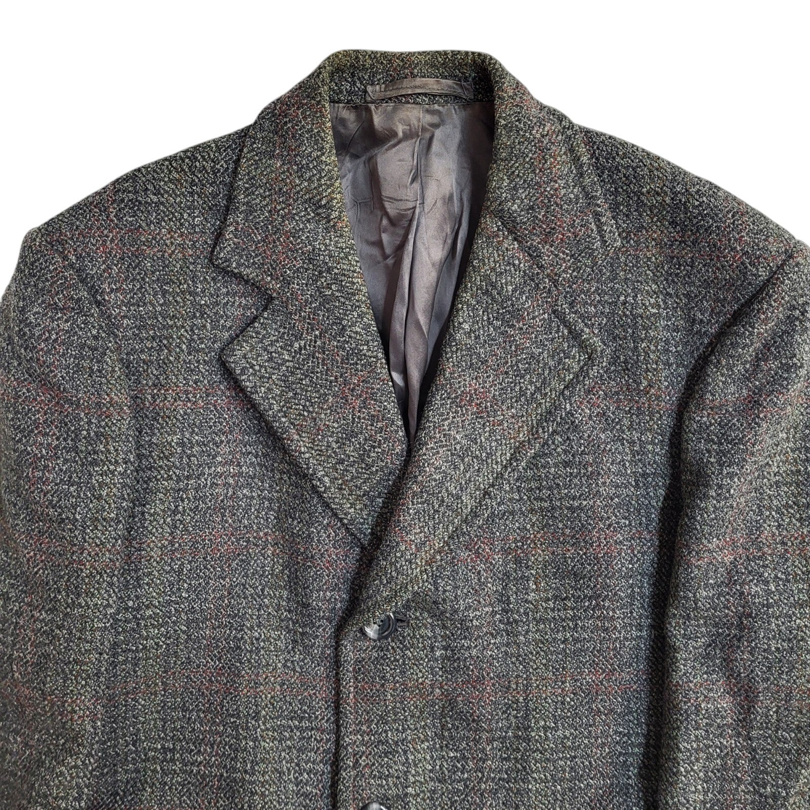 Withers Littlewood Grey 70s Button Vintage Overcoat Uk Men's Size Large
