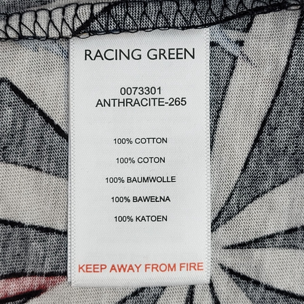 Racing Green Black & Blue Y2k Floral Double Stitch T-Shirt Uk Men's Size S Bnwt