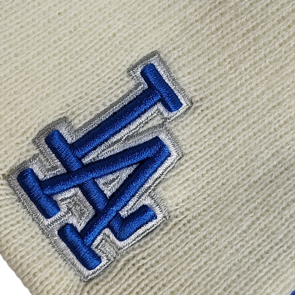 New Era LA Vintage White & Blue Beanie Hat Uk Men's Size Large