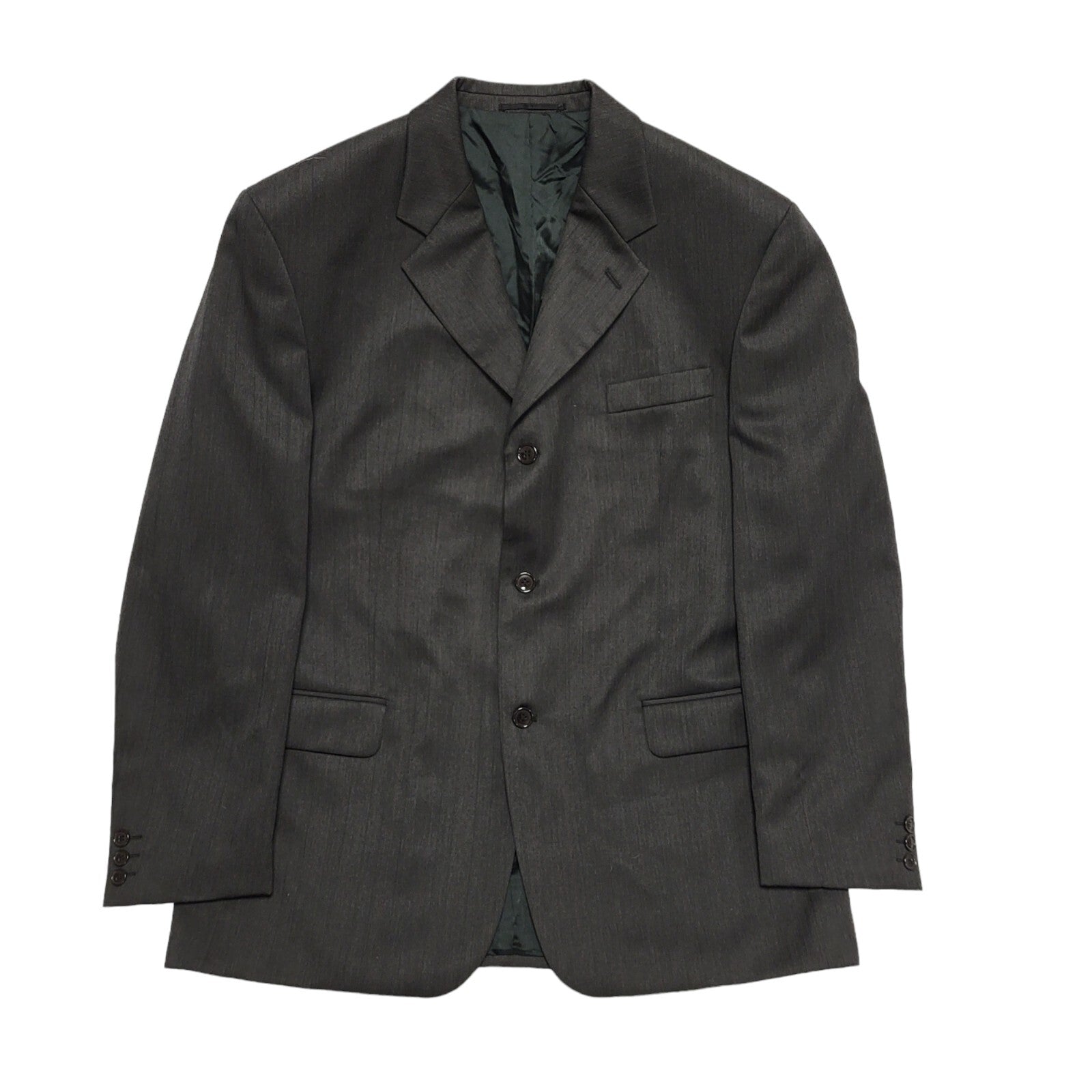Horne Brothers Vintage 90s Grey Wool Suit Jacket Uk Men's Size XL 44"
