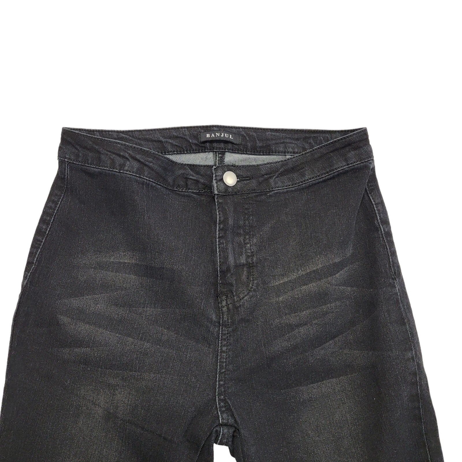 Banjul Y2K Black Flared Denim Jeans Uk Women's Size 10 W29 L28