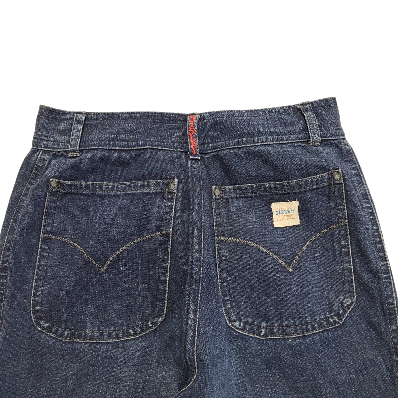 Sisley 90s Dark Blue Straight Denim Jeans Uk Women's Size 10 W28 L28