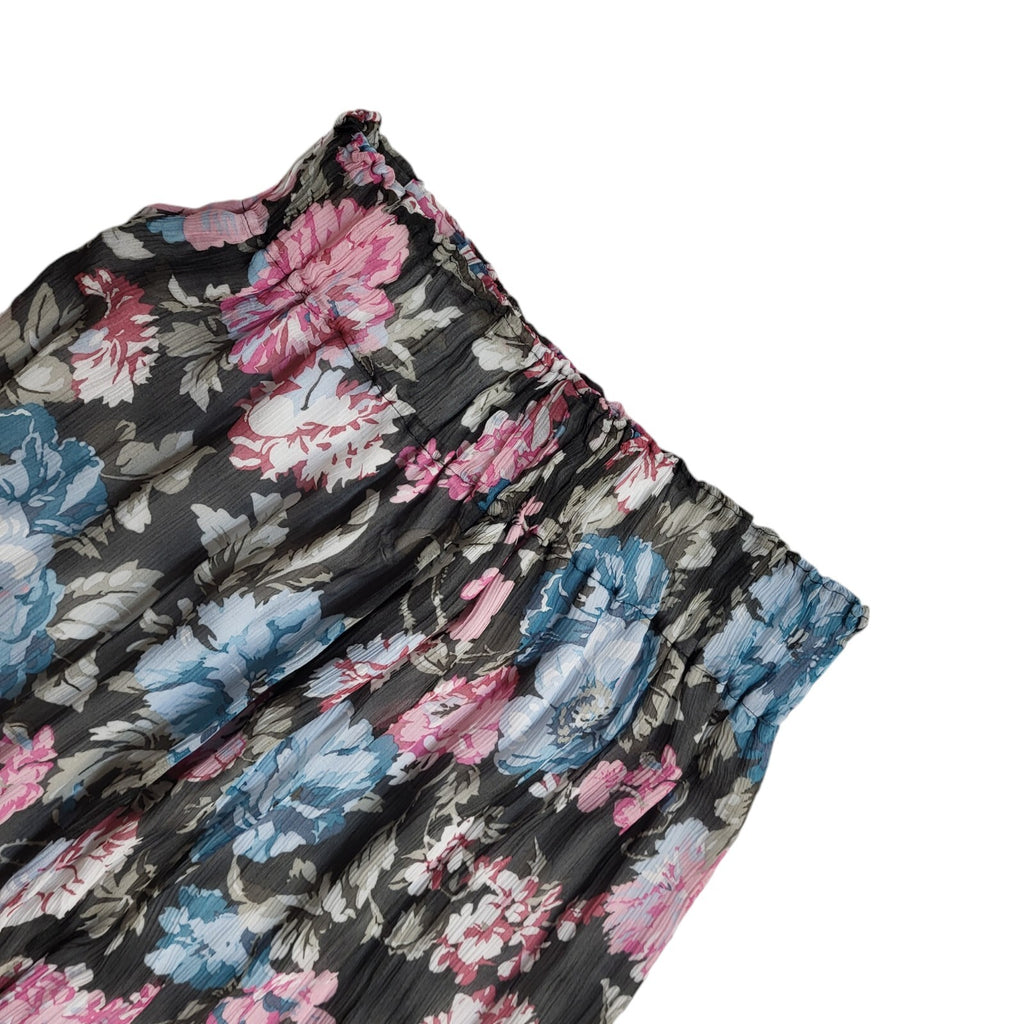 Massimo Dutti Multicoloured Floral Slit Skirt 90's Women's UK S W26