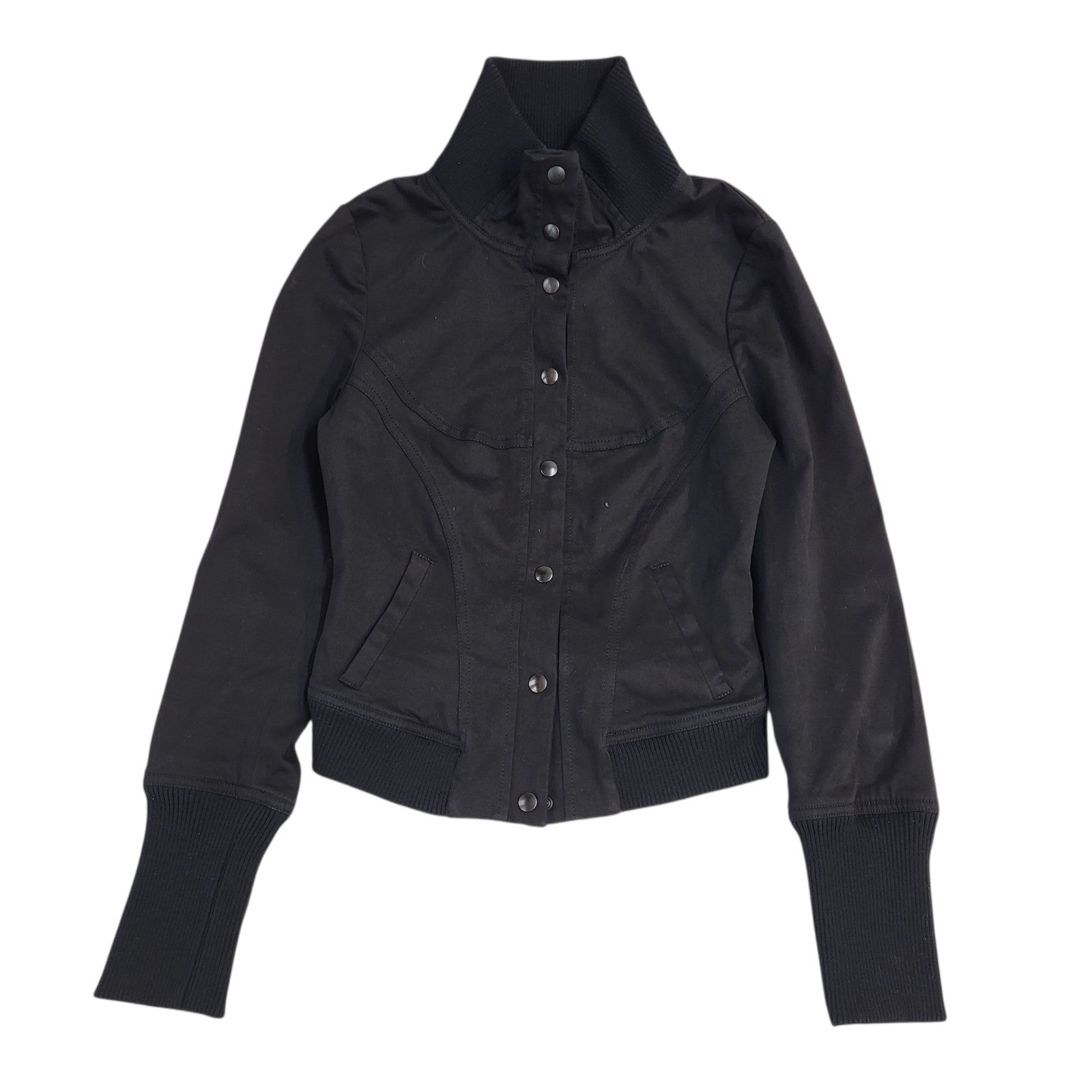 Max & Co Petite Black Snap Fasten Jacket UK Women's Size S