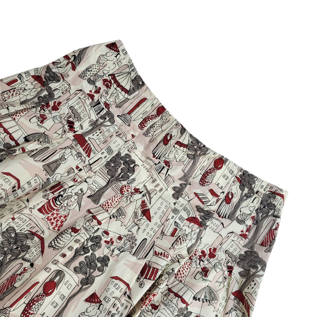 Next Y2K Skirt A-Line Knee Lenght Market Scene retro  Women's Size L 12 W30