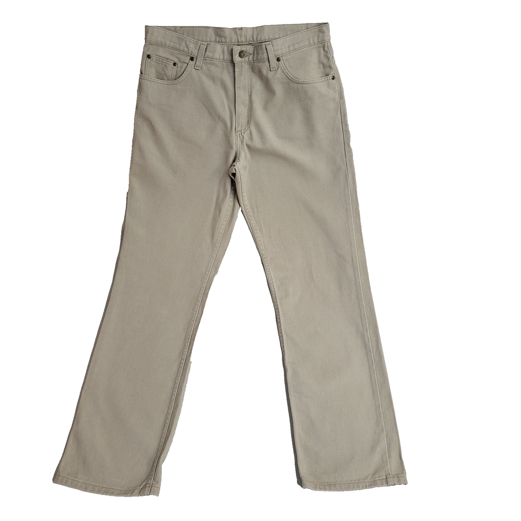 Wrangler Hero Y2K Vintage Beige Straight Denim Jeans Men's Size XL W36 L32