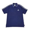 Adidas Vintage 90s Navy Blue Polo Shirt Mens Size Medium