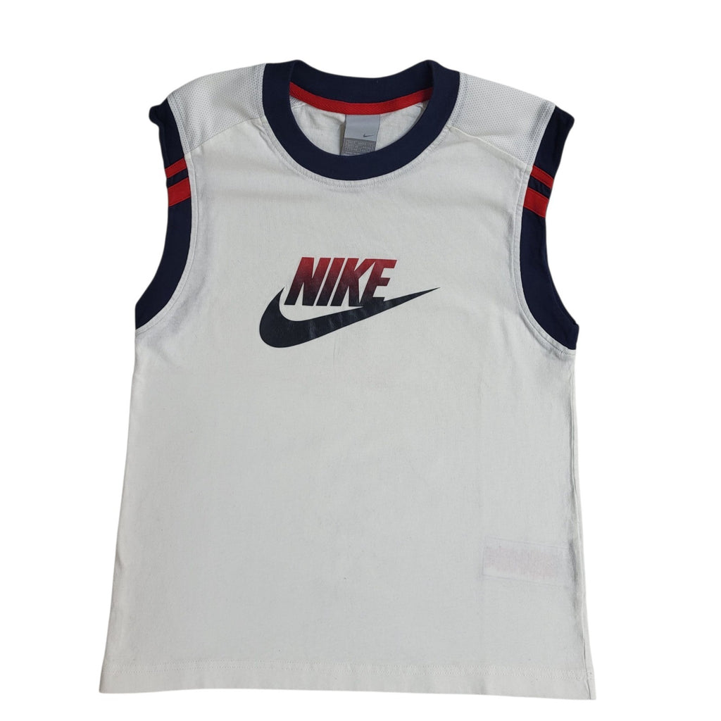Nike Vest Top 90s Vintage White Women's UK Size S 8